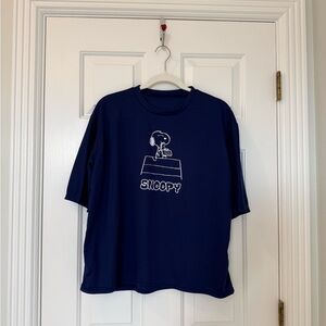 Snoopy Peanuts Graphic Navy Athletic T-Shirt